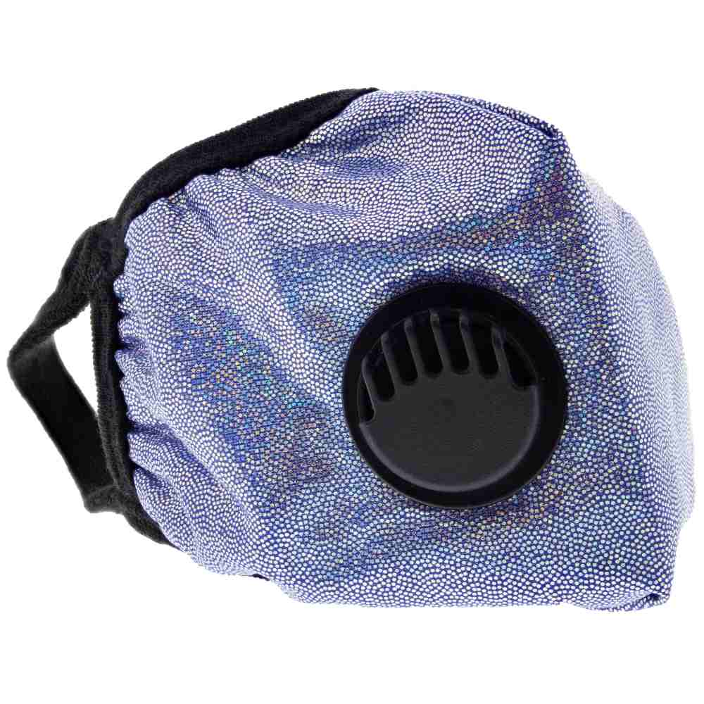 Zac's Alter Ego - Baby Blue glitter with valve Maske - Schutzmaske - Blau